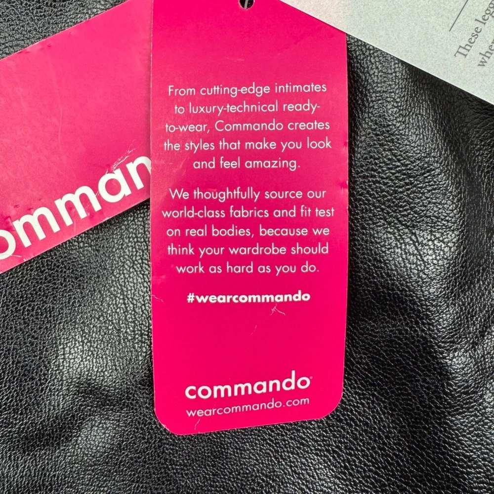 Commando Faux Leather NWT Cropped Flare S Black Edgy Chic MSRP $128 New Leggings